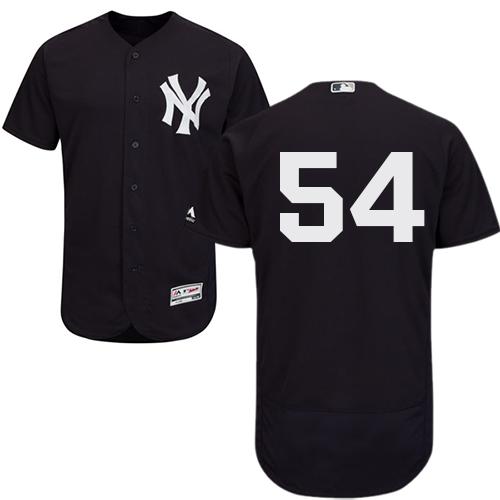 Yankees #54 Aroldis Chapman Navy Blue Flexbase Authentic Collection Stitched MLB Jersey - Click Image to Close
